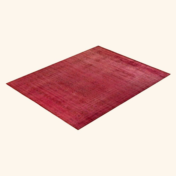 Pink Overdyed Wool Rug - 8' 2" x 10' 5"