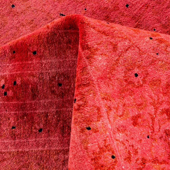 Pink Overdyed Wool Rug - 8' 2" x 10' 5"