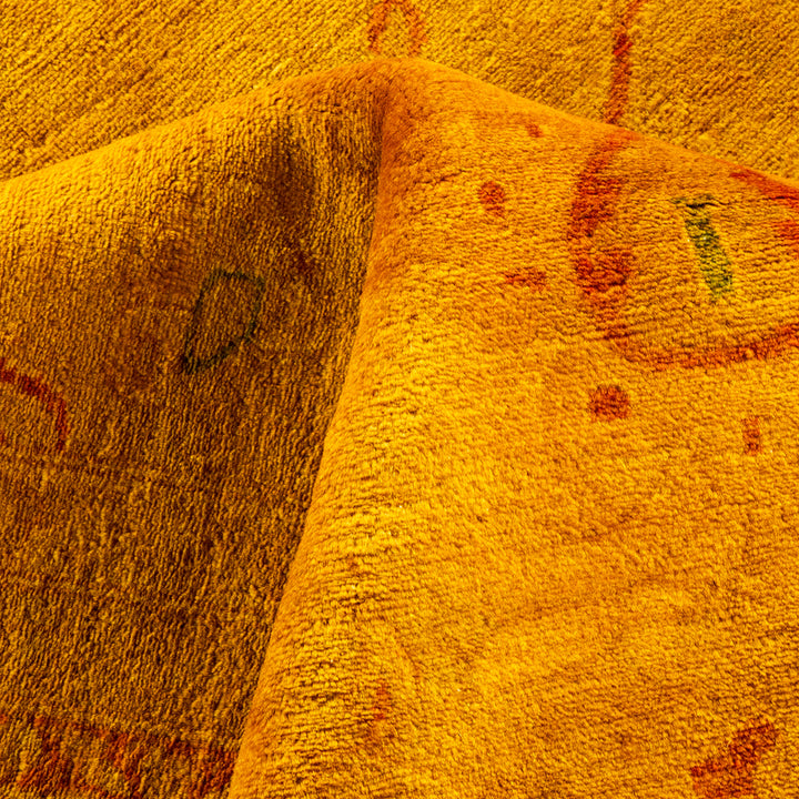 Gold Overdyed Wool Rug - 8' 0" x 9' 8"