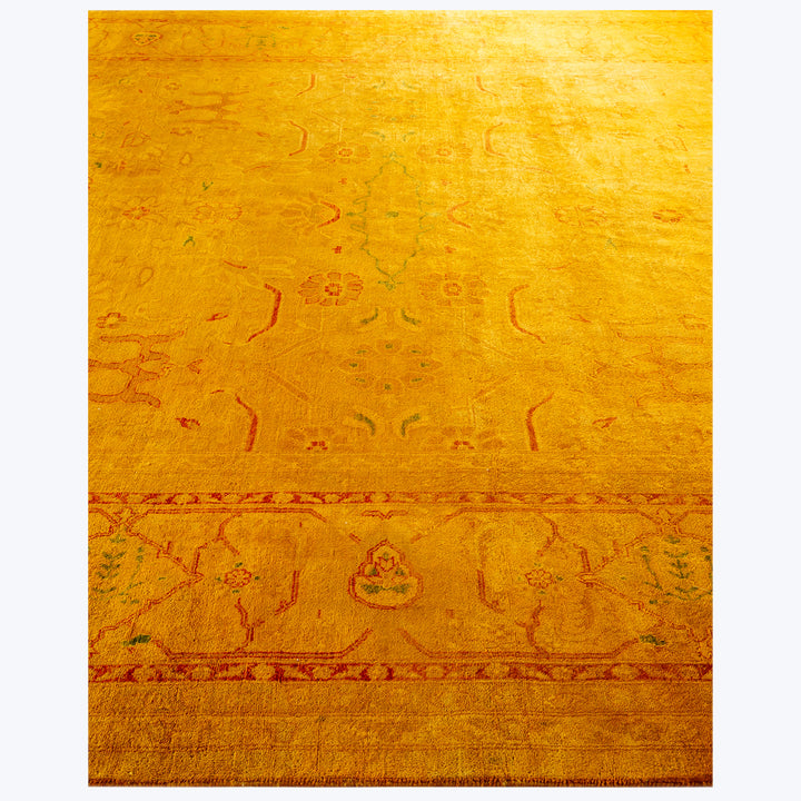 Gold Overdyed Wool Rug - 8' 0" x 9' 8"