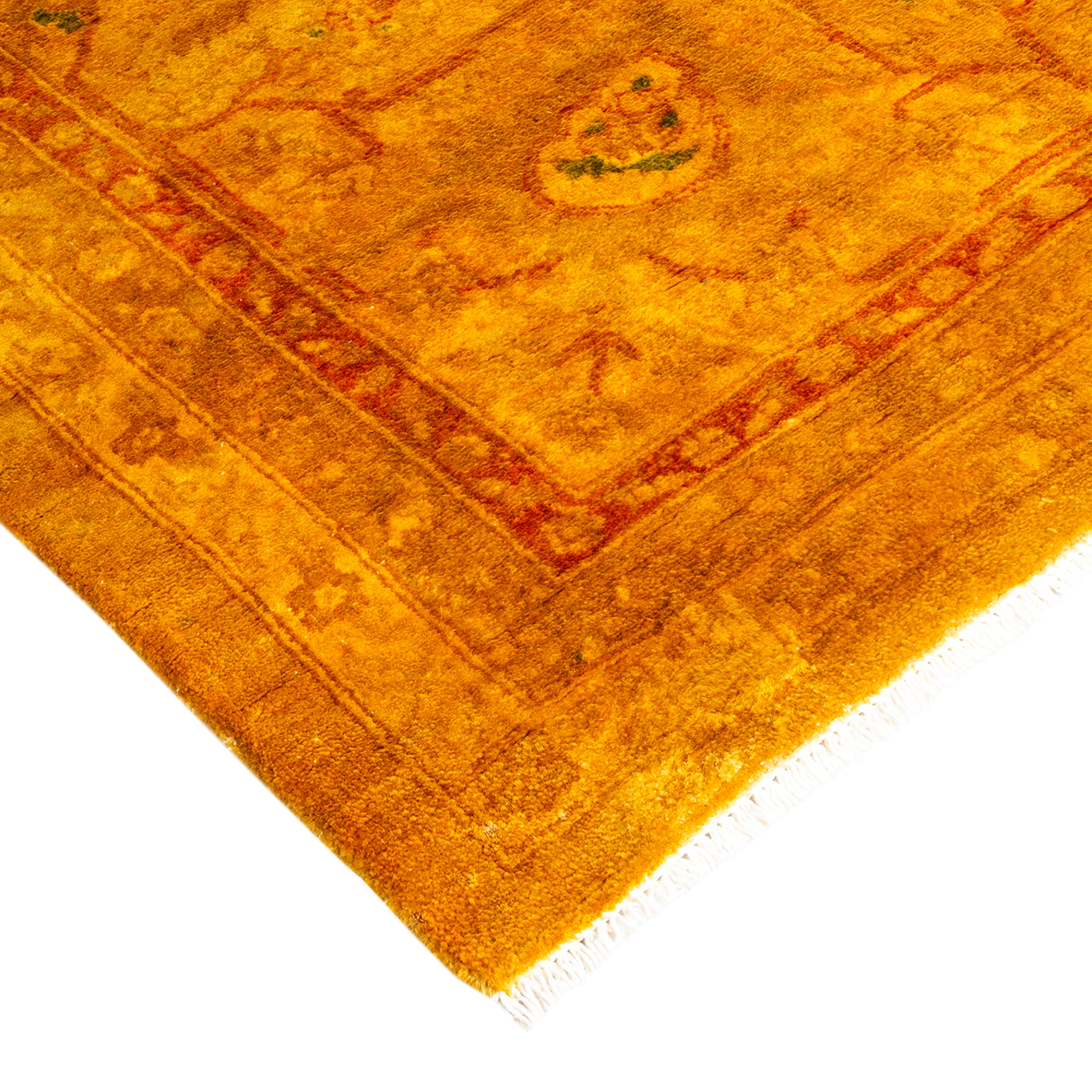 Gold Overdyed Wool Rug - 8' 0" x 9' 8"