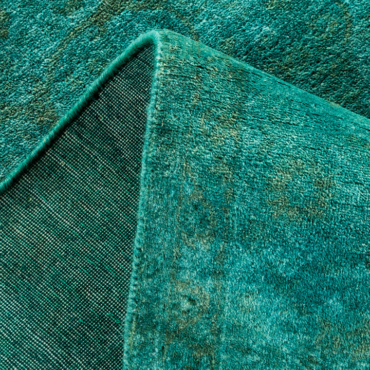 Blue Overdyed Wool Rug - 6' 1" x 9' 0"