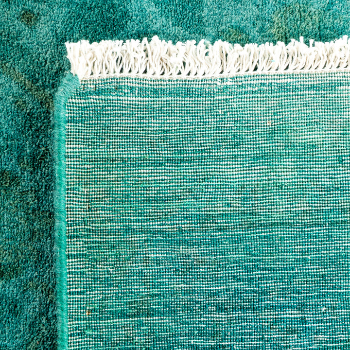 Blue Overdyed Wool Rug - 6' 1" x 9' 0"