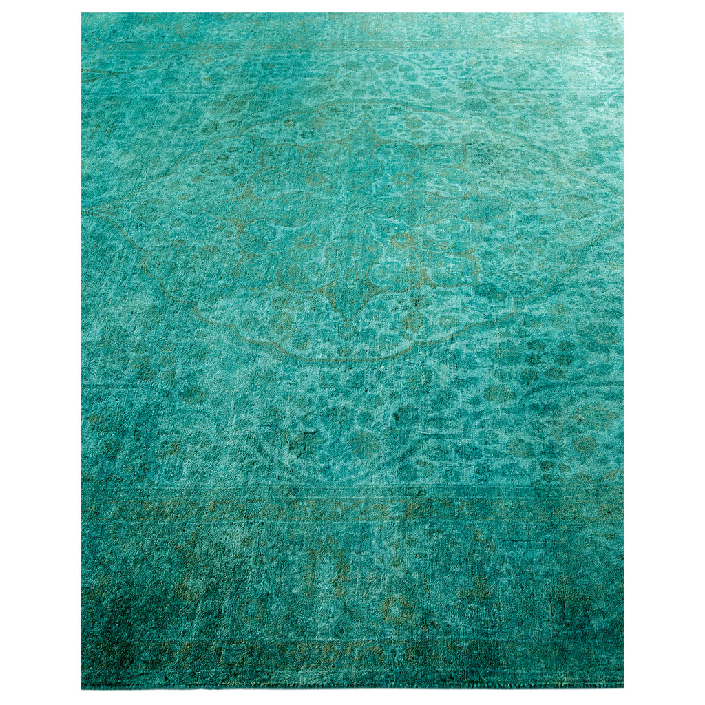Blue Overdyed Wool Rug - 6' 1" x 9' 0"