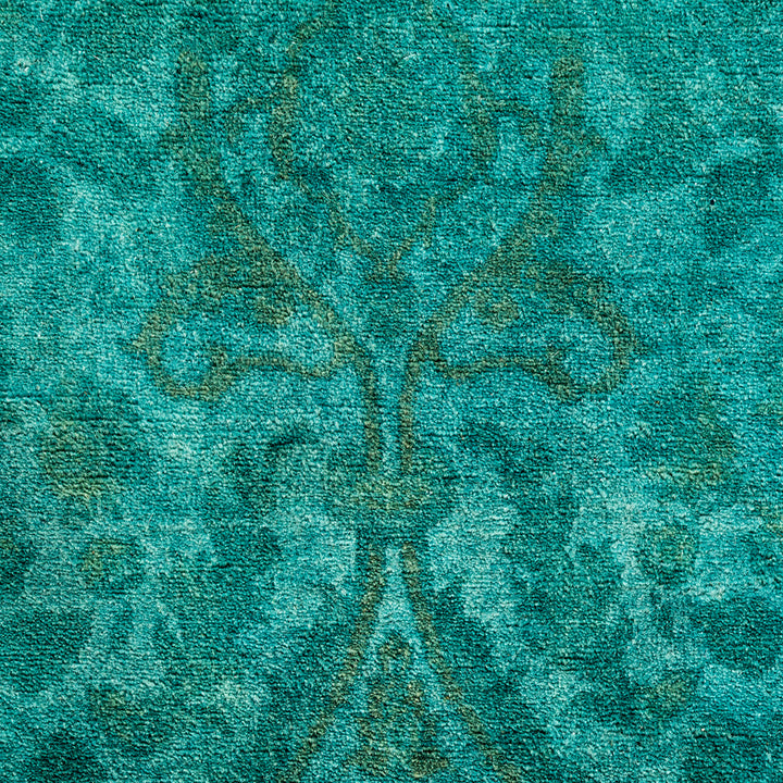 Blue Overdyed Wool Rug - 6' 1" x 9' 0"