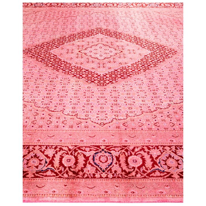 Pink Overdyed Wool Rug - 8' 1" x 10' 5"
