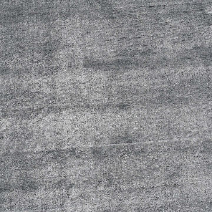 Pussywillow Grey Solid Silk Rug - 6' x 9'