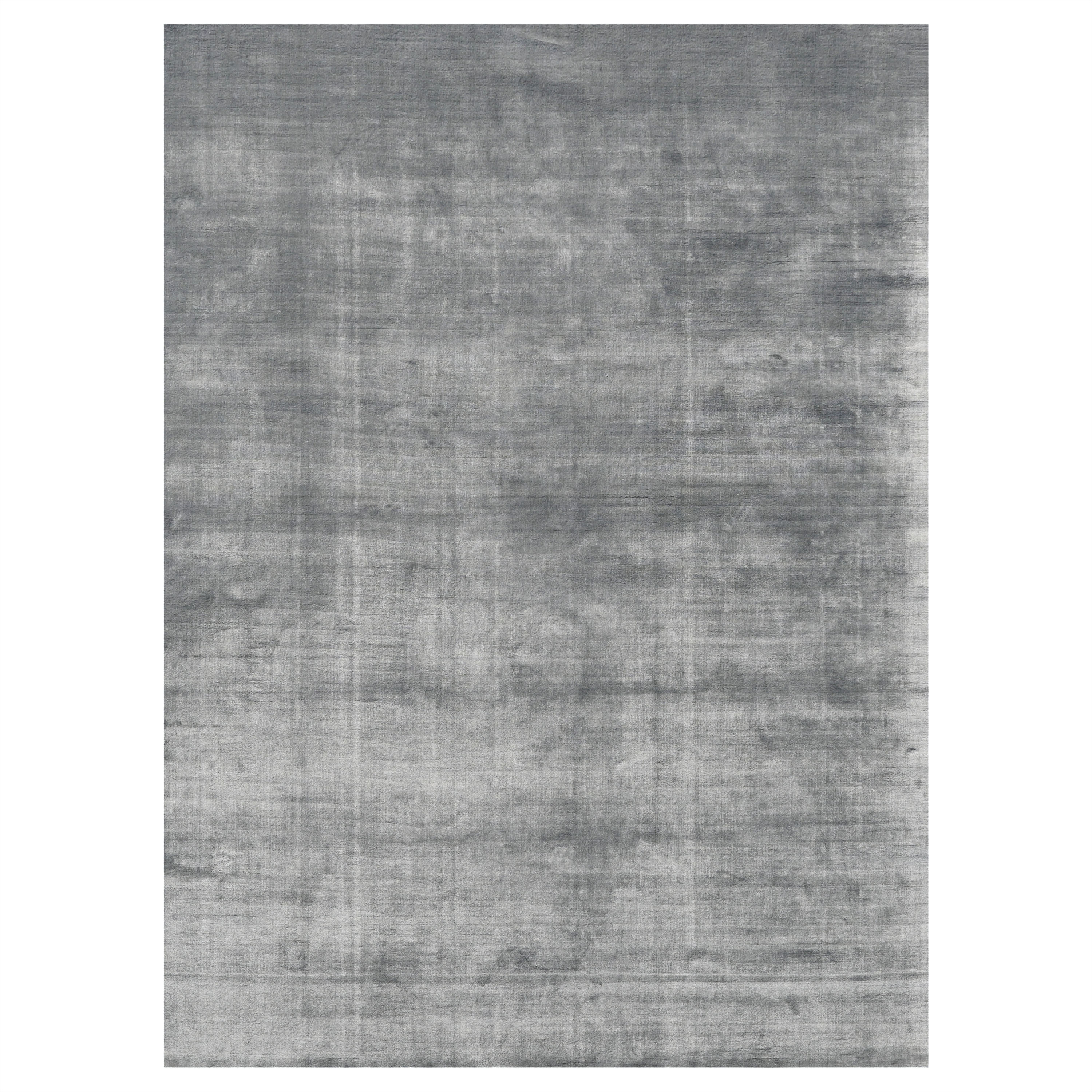 Pussywillow Grey Solid Silk Rug - 8' x 10'