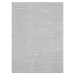 White Solid Silk Rug - 8' x 10'