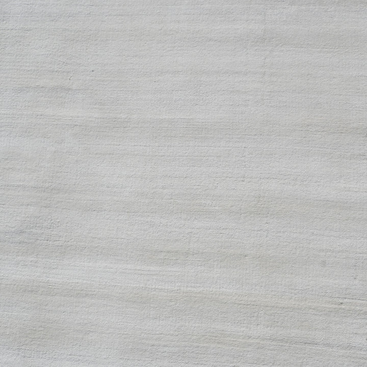 White Solid Silk Rug - 8' x 10'