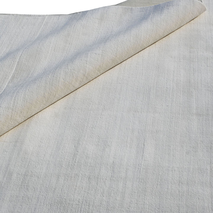 White Solid Silk Rug - 8' x 10'