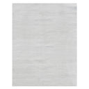 White Solid Silk Rug - 9' x 12'