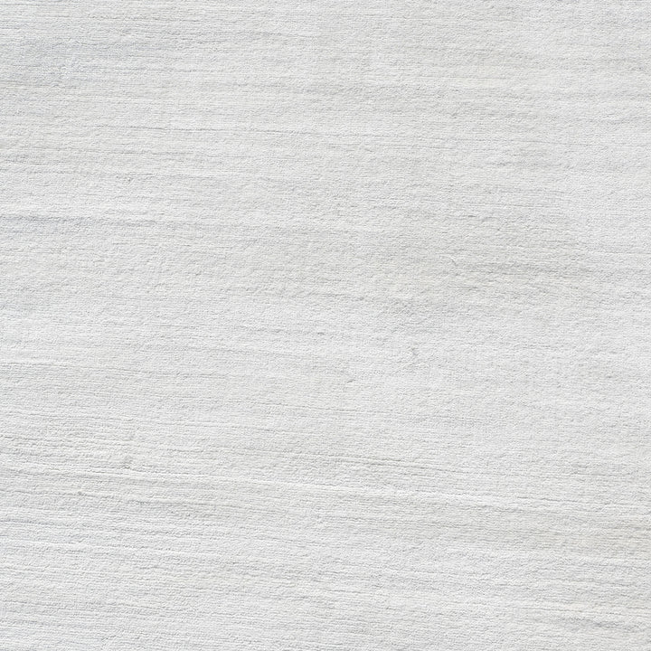 White Solid Silk Rug - 9' x 12'