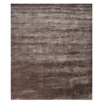 Blue Transitional Solid Silk Wool Blend Rug - 8' x 10'