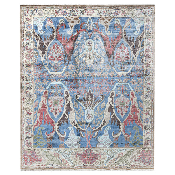 Multicolored Traditional Wool Rug - 7'11" x 10'1"