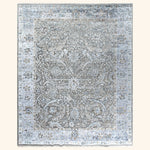 Grey Traditional Wool Silk Blend Rug - 11'10" x 15'4"