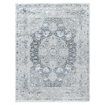 Blue Traditional Wool Silk Blend Rug - 8'11" x 12'1"