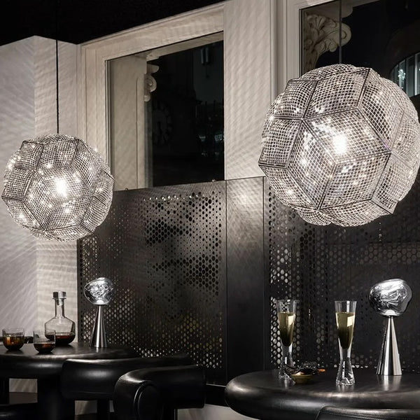 Puff LED Pendant Polished Stainless Steel