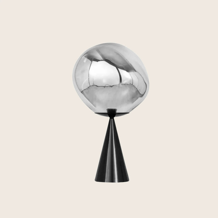 Melt Cone LED Table Lamp Silver