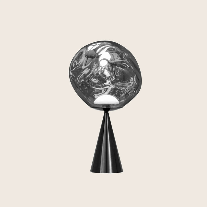 Melt Cone LED Table Lamp Silver