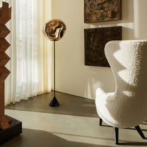 Melt Slim Cone LED Floor Lamp Silver - hover