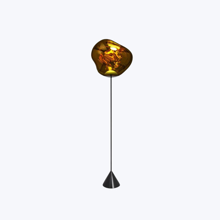 Melt Slim Cone LED Floor Lamp Gold