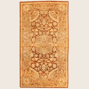 Gold Antique Traditional Indian Amritsar Rug - 4' x 7'2"