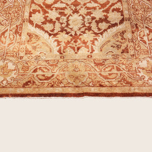 Gold Antique Traditional Indian Amritsar Rug - 4' x 7'2" - hover