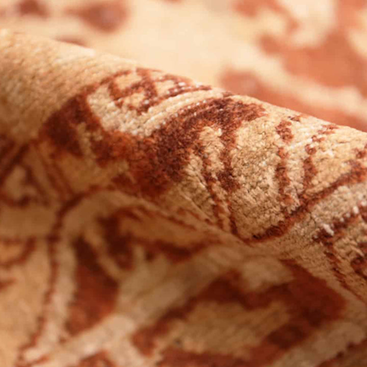 Gold Antique Traditional Indian Amritsar Rug - 4' x 7'2"