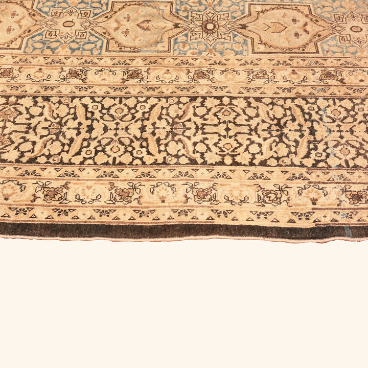 Brown Antique Traditional Persian Khorassan Rug - 8'7" x 10'10"