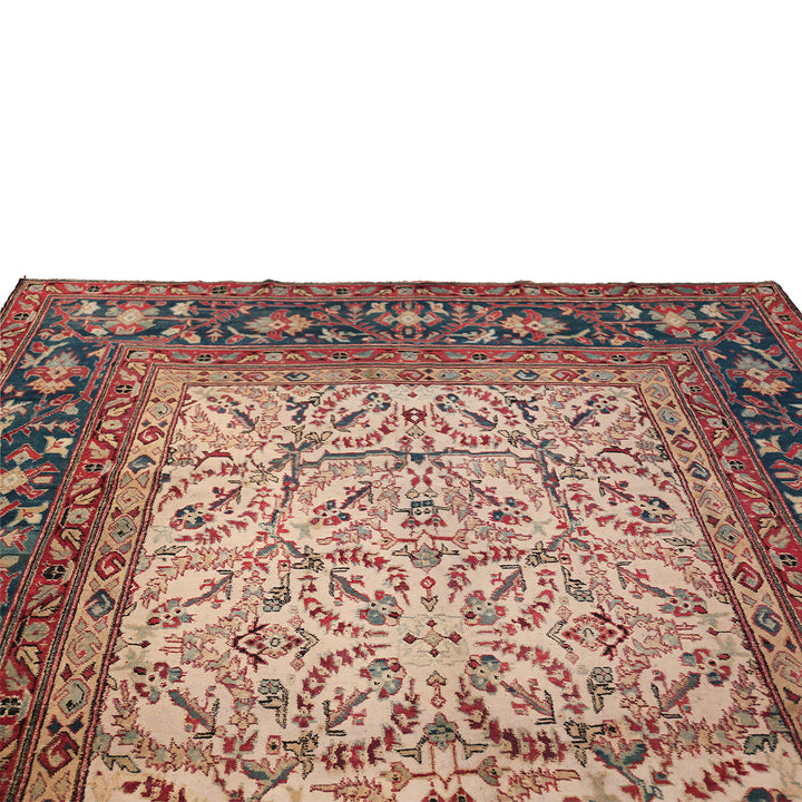 Red Antique Traditional Indian Agra Rug - 7'5" x 9'9"