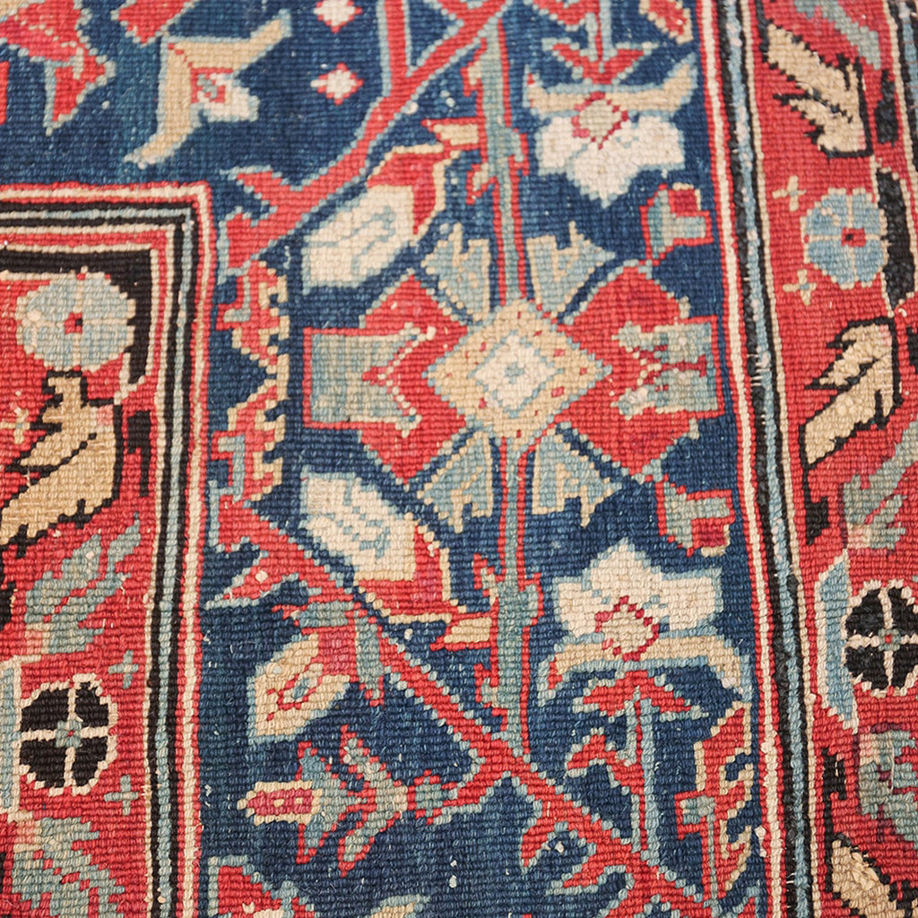 Red Antique Traditional Indian Agra Rug - 7'5" x 9'9"