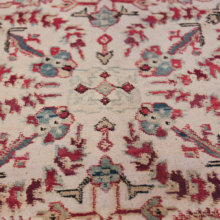 Red Antique Traditional Indian Agra Rug - 7'5" x 9'9"