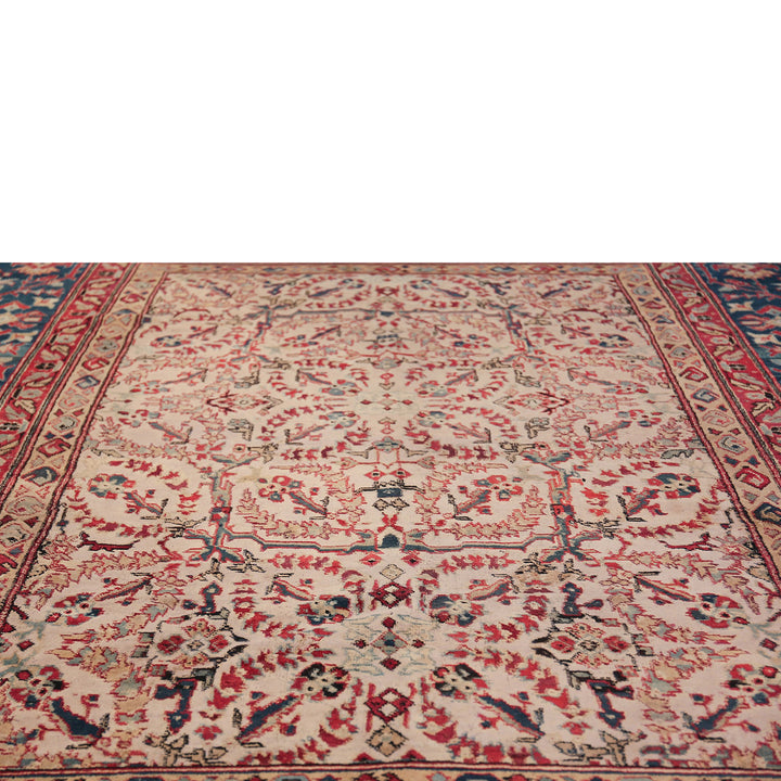 Red Antique Traditional Indian Agra Rug - 7'5" x 9'9"