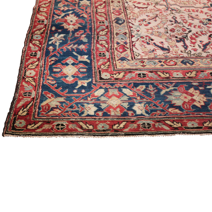 Red Antique Traditional Indian Agra Rug - 7'5" x 9'9"