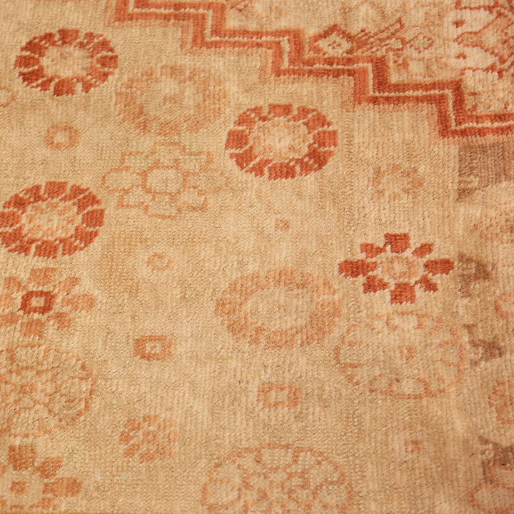 Brown Antique Traditional Khotan Rug - 7' x 12'7"