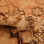 Brown Antique Traditional Khotan Rug - 7' x 12'7"