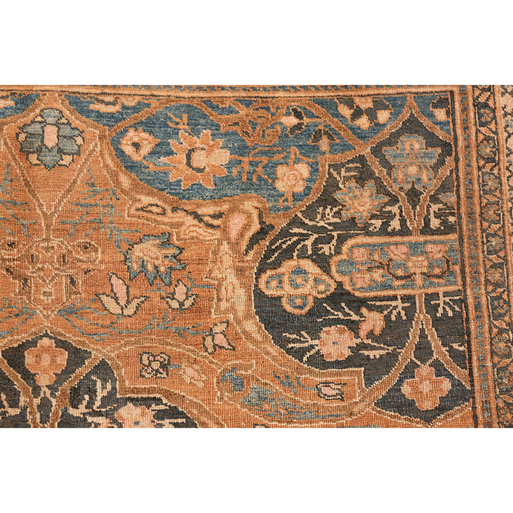 Brown Antique Traditional Persian Khorassan Rug - 9' x 12'5"