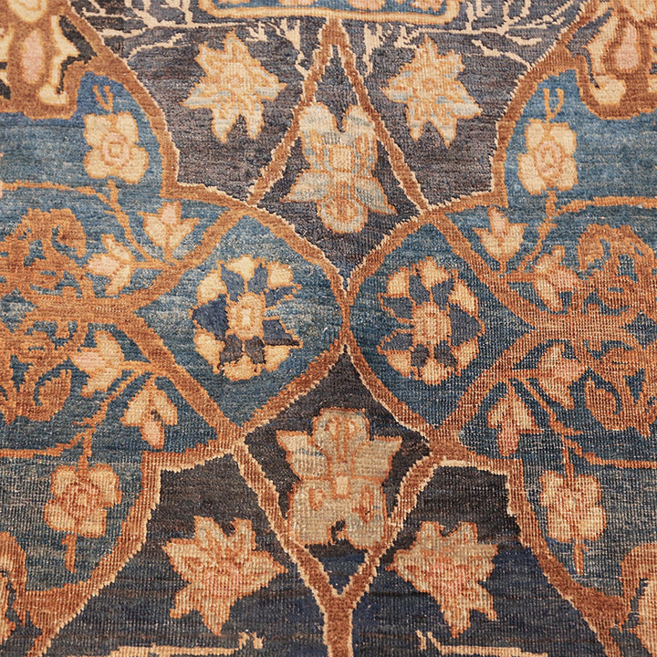 Brown Antique Traditional Persian Khorassan Rug - 9' x 12'5"