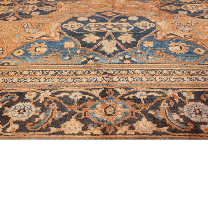 Brown Antique Traditional Persian Khorassan Rug - 9' x 12'5"