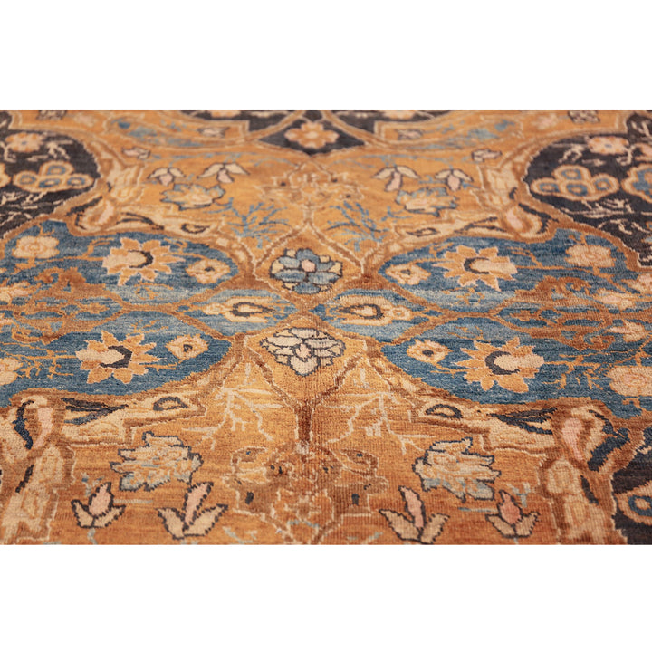 Brown Antique Traditional Persian Khorassan Rug - 9' x 12'5"