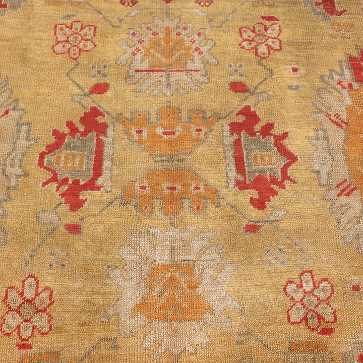 Yellow Antique Traditional Turkish Oushak Rug - 8'3" x 13'4"