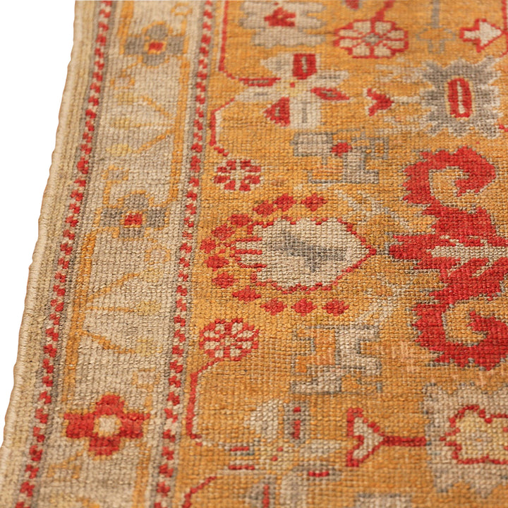 Yellow Antique Traditional Turkish Oushak Rug - 8'3" x 13'4"