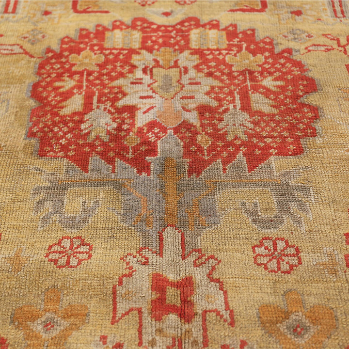 Yellow Antique Traditional Turkish Oushak Rug - 8'3" x 13'4"