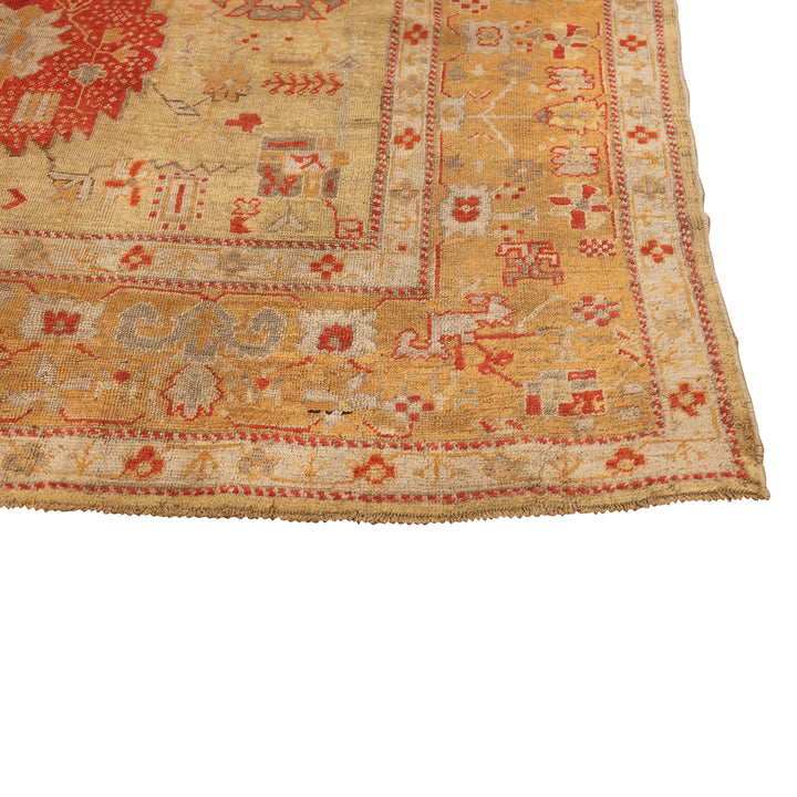 Yellow Antique Traditional Turkish Oushak Rug - 8'3" x 13'4"