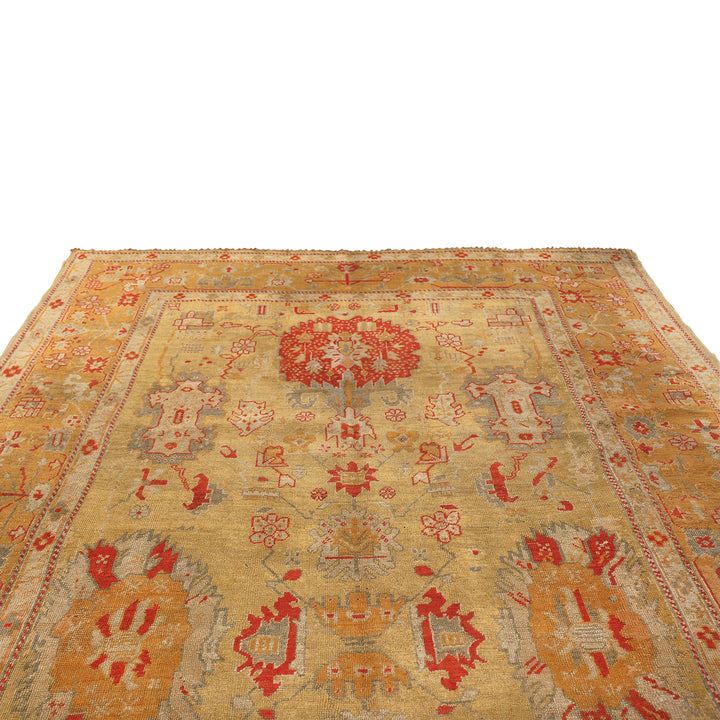 Yellow Antique Traditional Turkish Oushak Rug - 8'3" x 13'4"