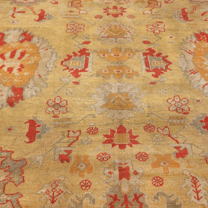 Yellow Antique Traditional Turkish Oushak Rug - 8'3" x 13'4"