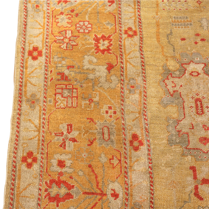 Yellow Antique Traditional Turkish Oushak Rug - 8'3" x 13'4"