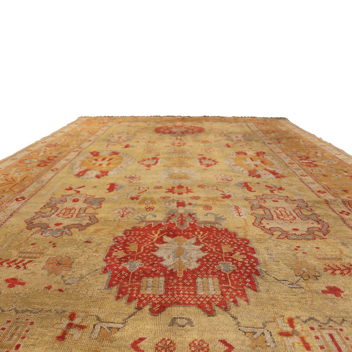 Yellow Antique Traditional Turkish Oushak Rug - 8'3" x 13'4"
