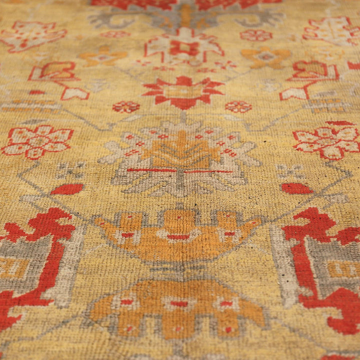 Yellow Antique Traditional Turkish Oushak Rug - 8'3" x 13'4"